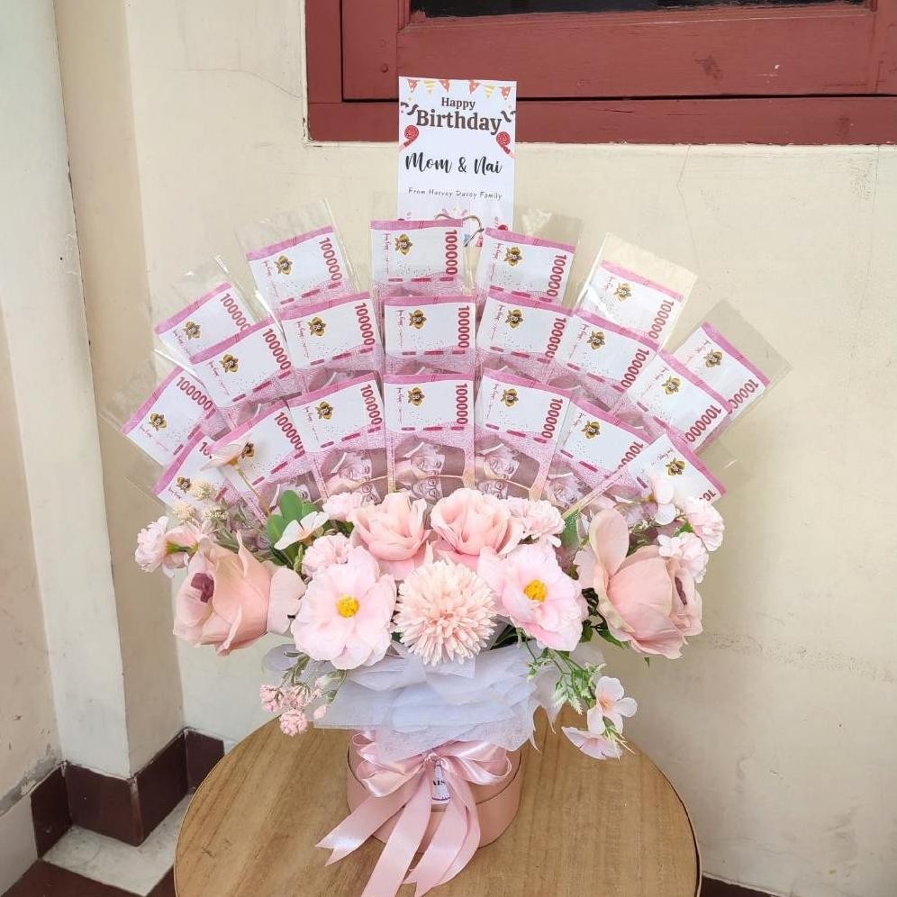 SALE Bloom Box Buket Uang Kosongan Buket Uang isi sendiri Buket Uang Bloom Box Uang wwr-76