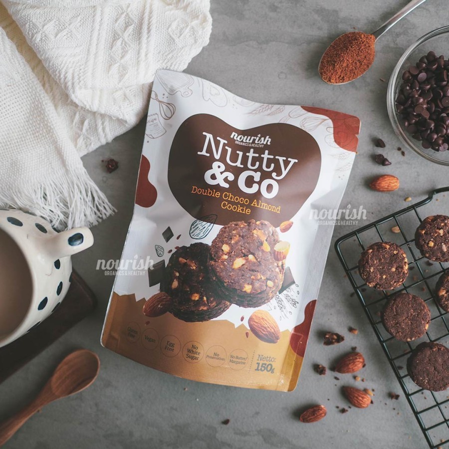 

ADY78 Nutty & Co (Double Choco Almond Cookies) Vegan Gluten Free 150 gr