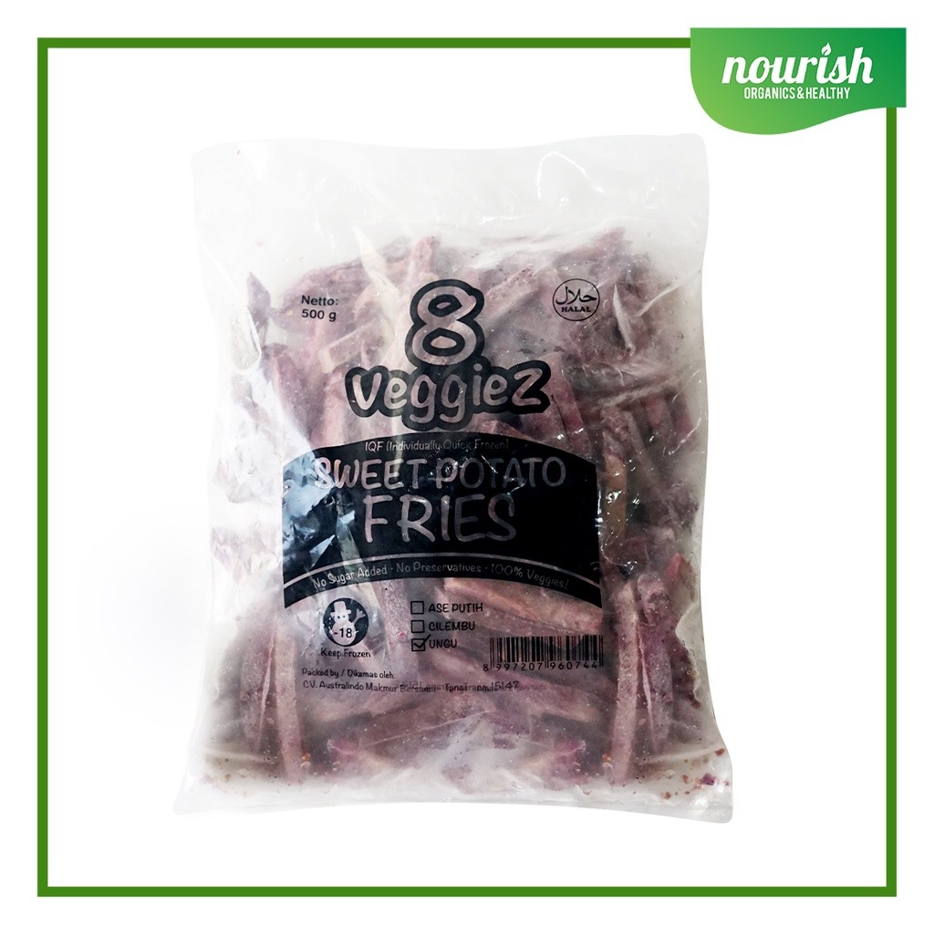 

8 Fruitz IQF Purple Sweet Potato IQF / Ubi Ungu Beku 500 gr