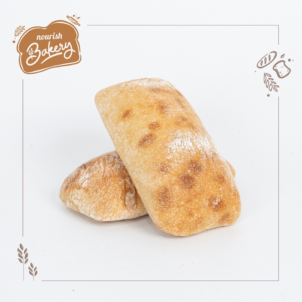 

DEB Ciabatta - 100% Sourdough Ciabatta Long Fermentation (Vegan) Isi 2 pcs