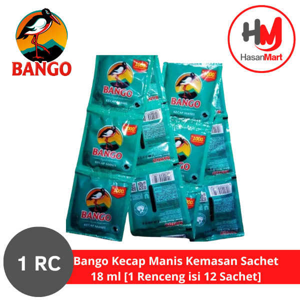 

Bango Kecap Manis Kemasan Sachet 18 ml [1 Renceng isi 12 Sachet]