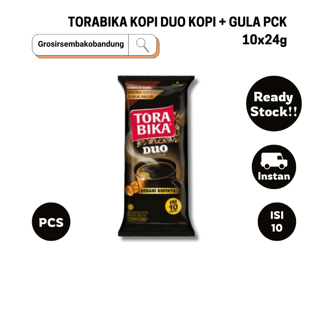 

TORABIKA KOPI DUO KOPI + GULA PCK 10x24g - 1 Rcg - Kota Bandung