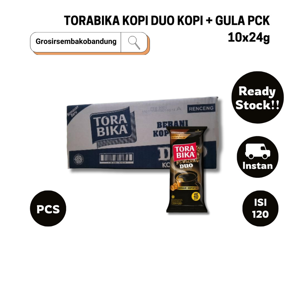 

TORABIKA KOPI DUO KOPI + GULA PCK 10x24g - 1 Dus - Kota Bandung