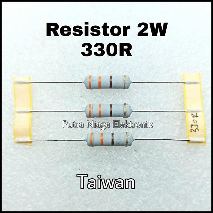 Murah Resistor 330R 2W Taiwan 330ohm 2Watt 330 ohm 2 Watt putr4n Segera Beli