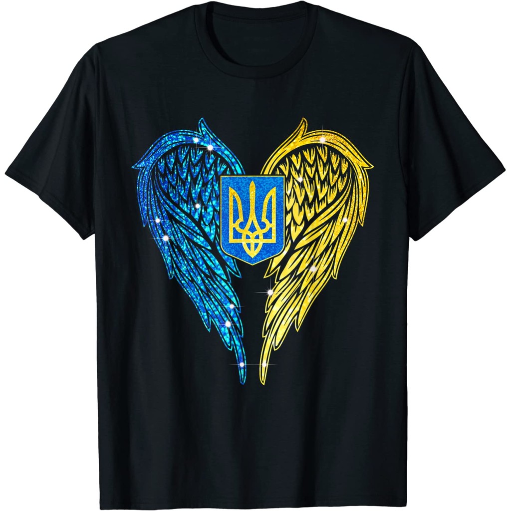 Sayap Ukraina Trisula Bendera Ukraina Kaos Pria Kaos