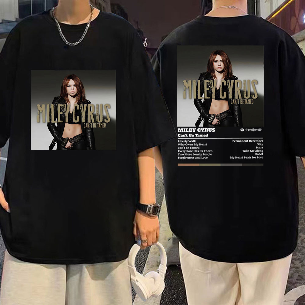 Penyanyi Seksi Miley Cyrus Tshirt Pria Vintage Tshirts Murni T
