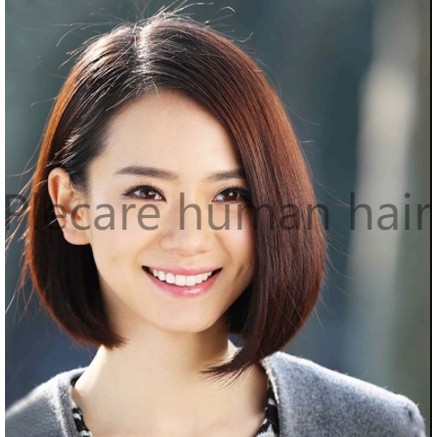 READY STOCK 100% rambut manusia asli BOBO wig wanita wig distribusi rambut pendek seperti foto |8074