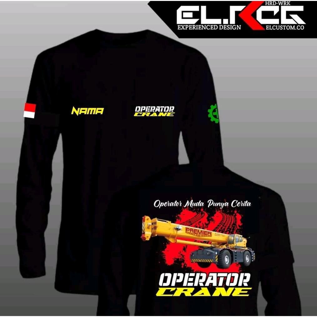 Promo Kaos Operator Crane Custom Sendiri Baju Operator Muda Pakaian Katun Distro Pria