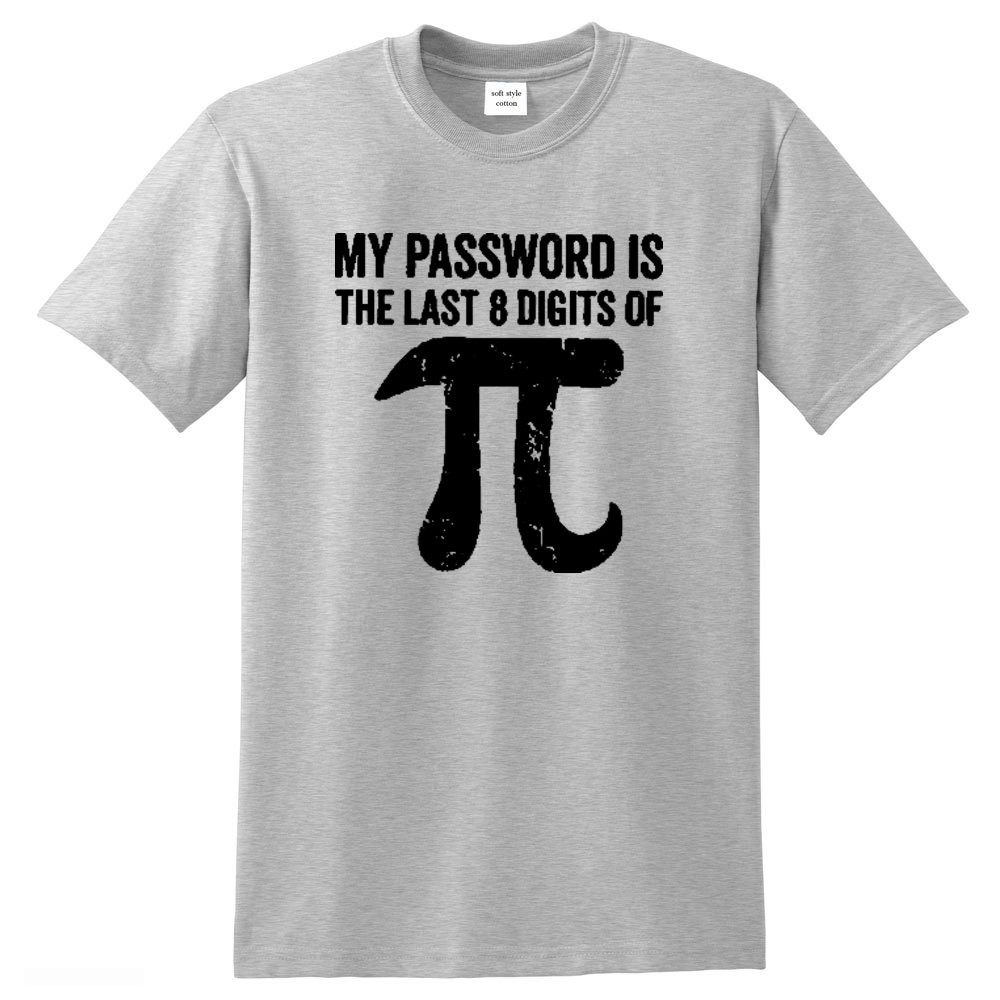 Persamaan Matematika Kaos Pria Kaos Pria Keren Kata Sandi Saya Adalah Angka Terakhir dari