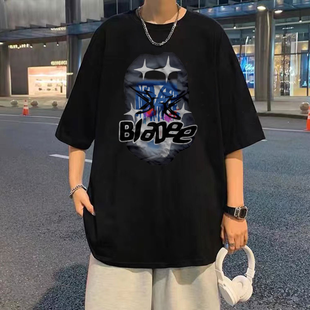 Bladee Tiriskan Geng Kaos Grafis Pria Streetwear T Pria Vintage Rapper Band