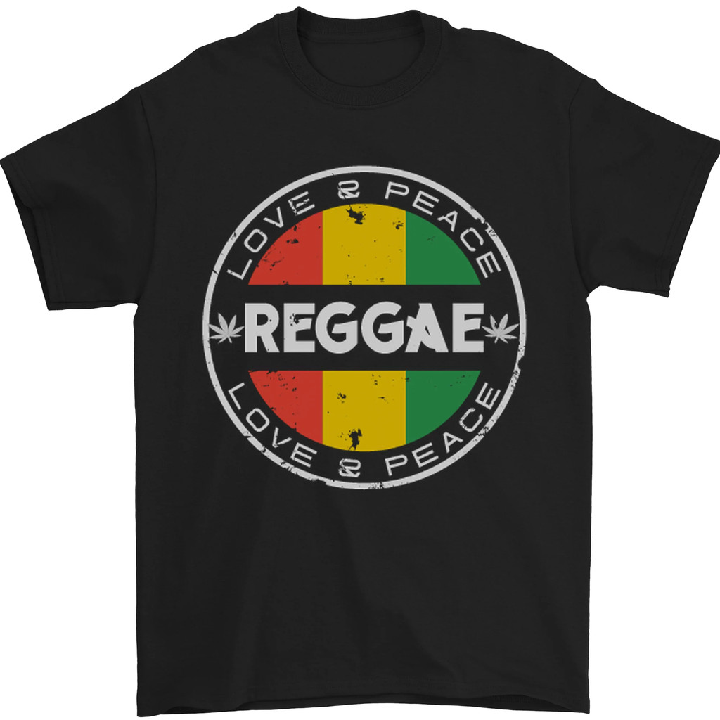 Kaos Pria Musik Reggae Cinta Damai