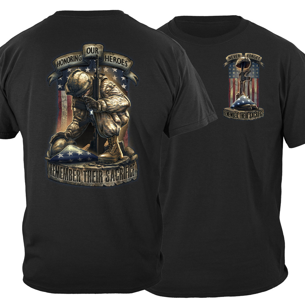 Militer As Menghormati Pahlawan Kita Kaos Tentara Bendera As