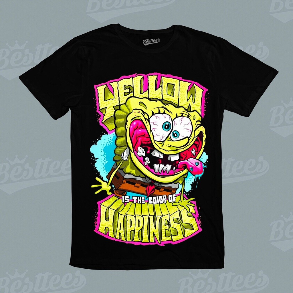Kaos Keren Kartun Spongebob Sponge Bob Pria Dewasa