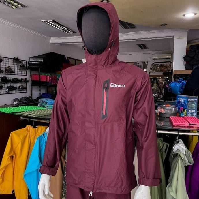 Wd wild Jas hujan Raincoat waterproof original Outdoor jaket hujan