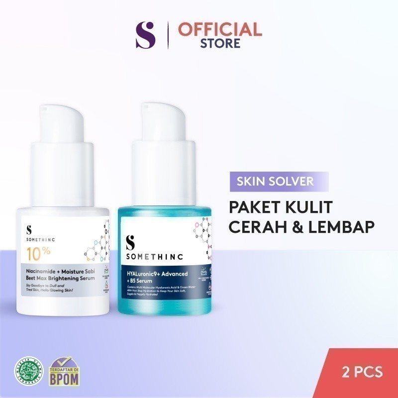 SOMETHINC [2 PCS] SKIN SOLVER Kulit Cerah & Lembap Kit - (10% Niacinamide + Moisture Sabi Beet Max B