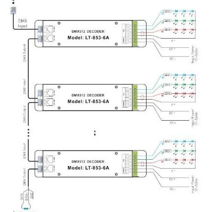 Dmx 512 Lt-853-6A Decoder  Ready