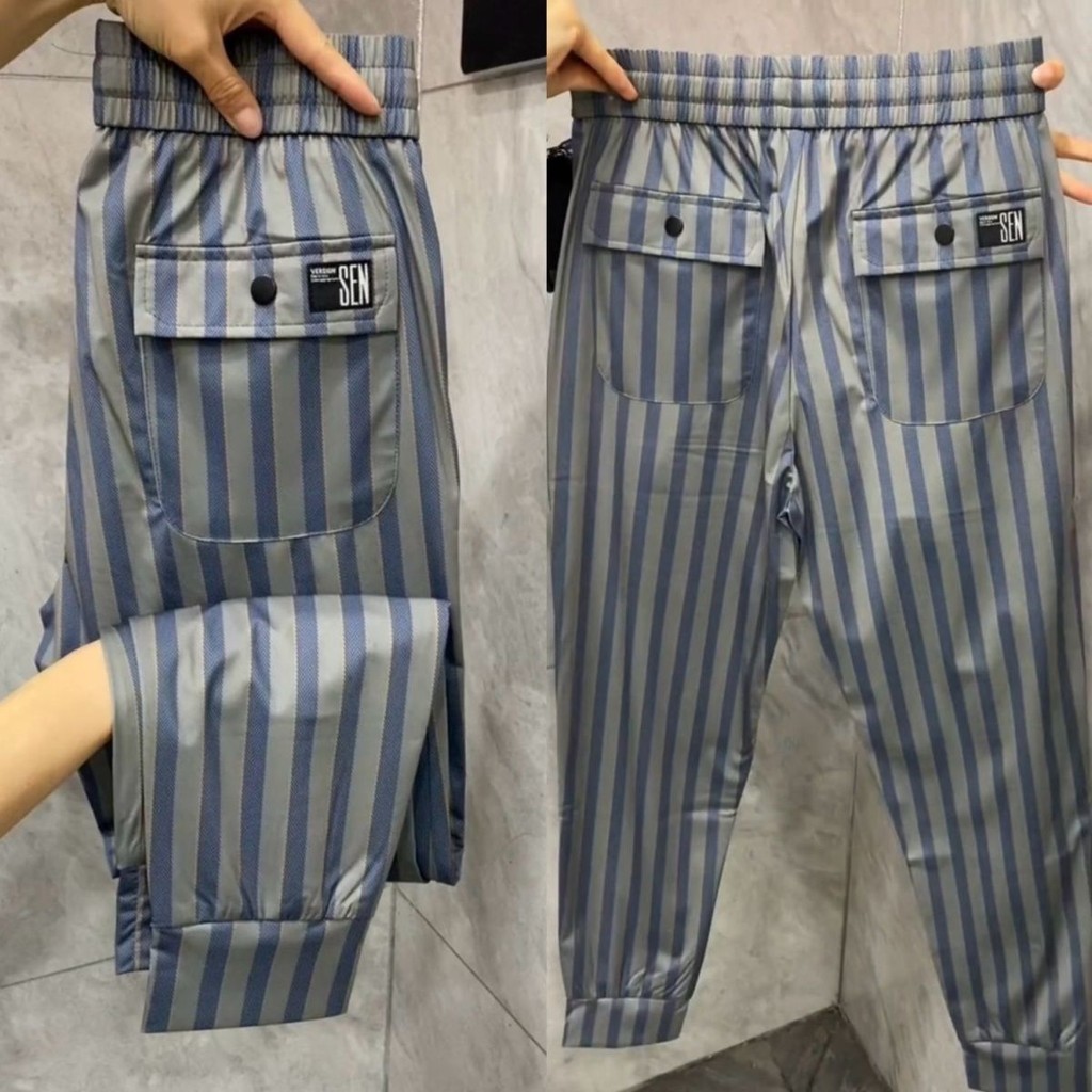 2024 New Ice Silk Men's Pants/Fashion Imported Korean Pants