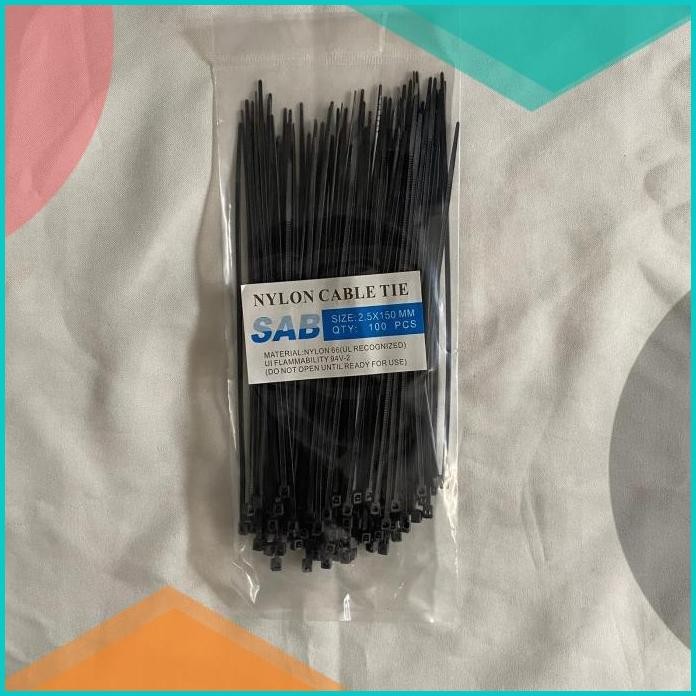 

Cable Ties 150 mm / Kabel Ties / Pengikat Kabel / Cable Tis 15cm 140B