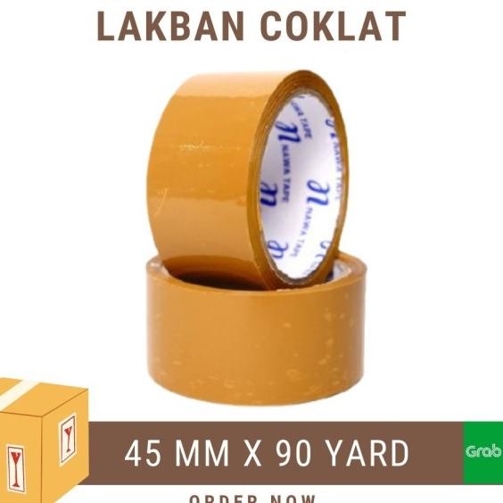 

(1 Dus) Lakban Bening Coklat 45 Mm X 90 Yard Nawa Tape Karton