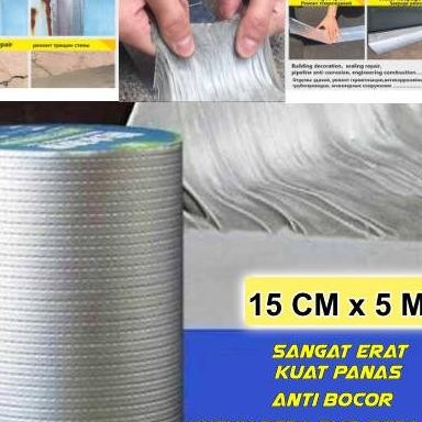 

Lakban Alunum Foil Tape Waterproof Atap Besi 15Cm X 5M