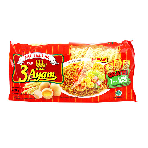 

MIE TELUR 3 AYAM BULAT MERAH 200 GR - 017191