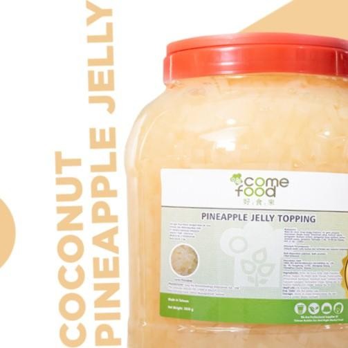 

Coconut jelly pineapple lychee topping minuman jeli kelapa sirup nanas