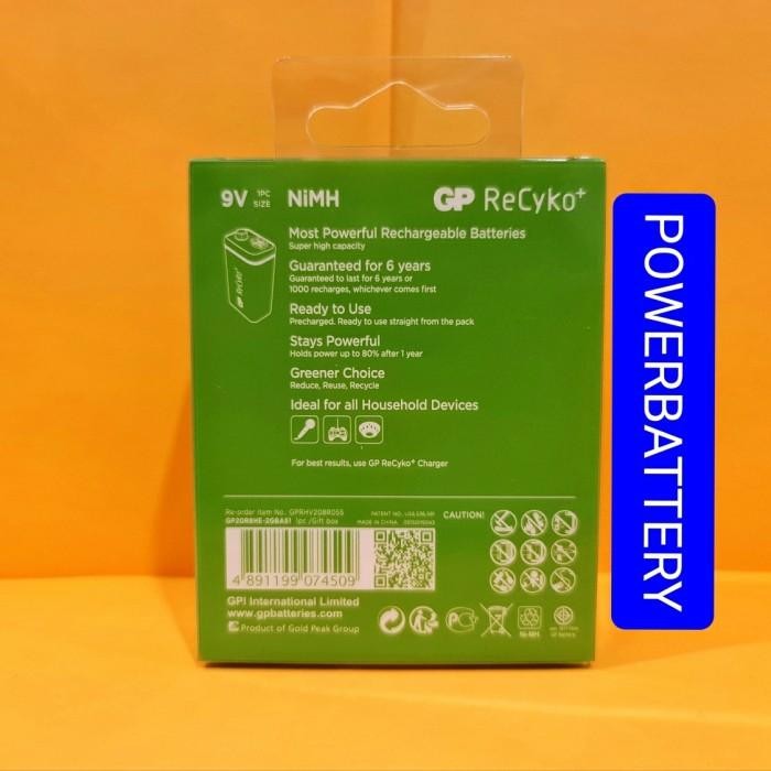 Gp Recyko Rechargeable Battery 9V (200 Mah)