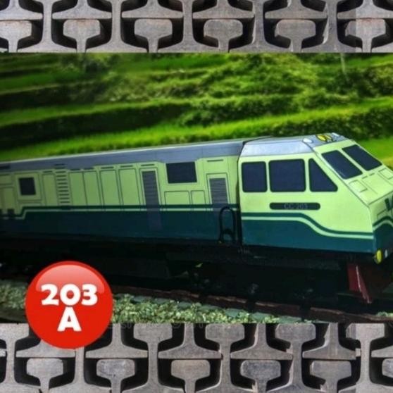 Niatur Kereta Api Indonesia Seri Lokomotif Cc 203 / Handmade