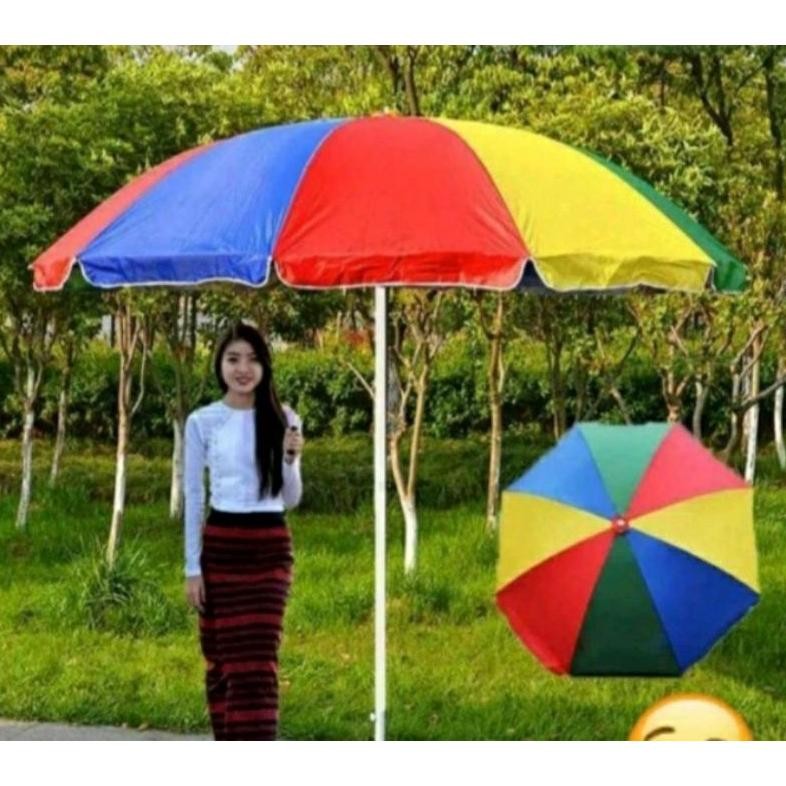 Yui-7 Cod 800Gr Payung Pentol 200Cm Jualan Gerobak Serbaguna Pantai Jumbo Payung Uv Pelangi Termurah