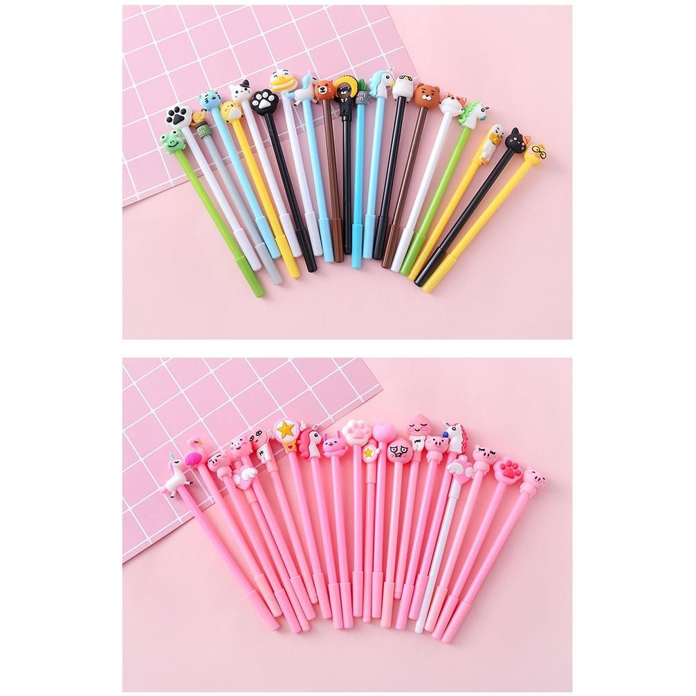 

hg-24 HL0078 Pena Karakter Set Pouch Isi 20 Pcs Tempat Pensil Transparan Zipper Bag S1032 Premium