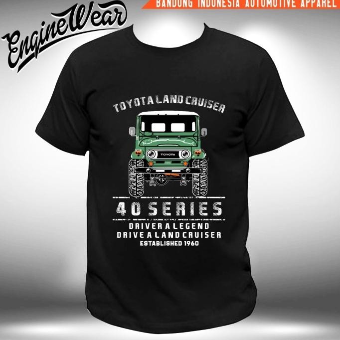 Kaos land cruiser hardtop fj40 jeep 4x4 baju offroad tshirt mobil 35