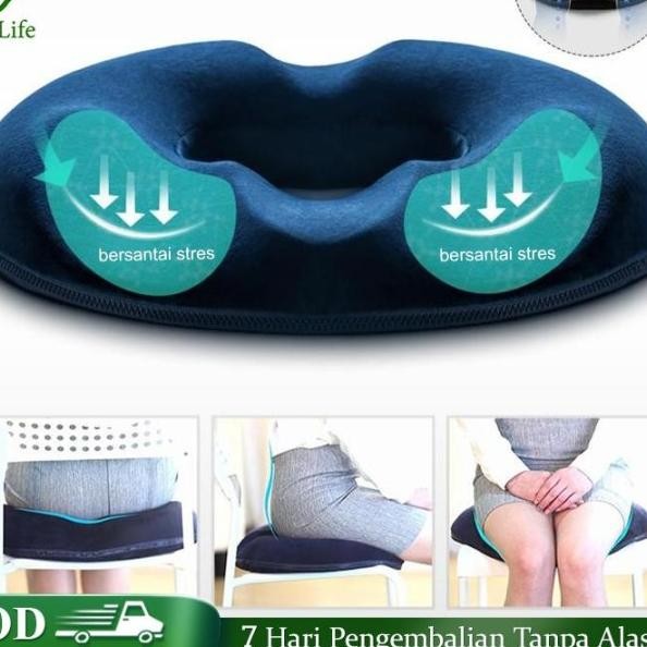 Bantal Alas Duduk Donat Bantal Duduk Kursi Punggung Pegal Tulang Ekor