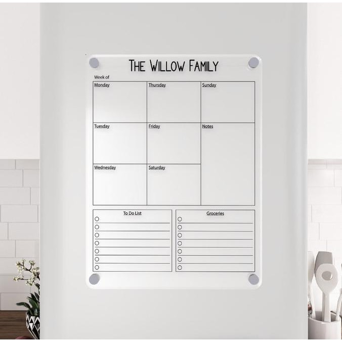 

NEW Kalender Magnet Planner Acrylic Calendar Weekly