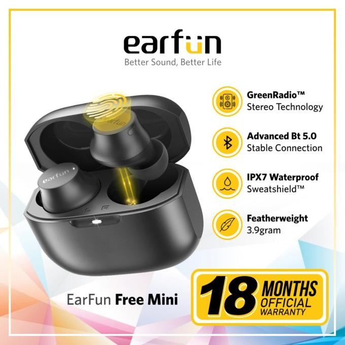 EarFun Free Mini True Wireless Earbuds - TWS Mini Buds Super Bass IPX7
