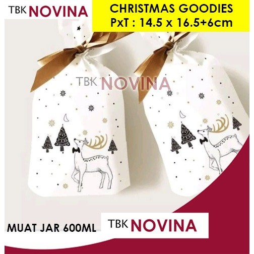 

GOODIE BAG NATAL/ KANTONG GOODIE CANDY COOKIES JAR CHRISTMAS / PLASTIK ROTI XMAS