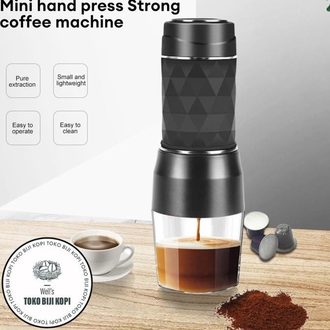 HAND PRESS MINI ESPRESSO COFFEE MAKER 3 IN 1 20 BAR 120ML HS-8439 2807T