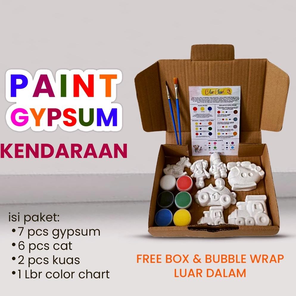 

Flash Sale Paket Lukis Gypsum Set Melukis Anak Lengkap Diy Mainan Mewarnai Patung Gypsum Dengan Box Cat Air Acrylic Watercolor Paint Kuas Lukis Premium