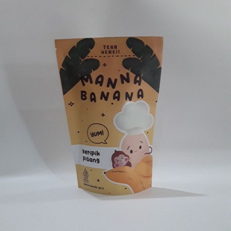 

keripik pisang MANNA BANANA dengan berat bersih 85g