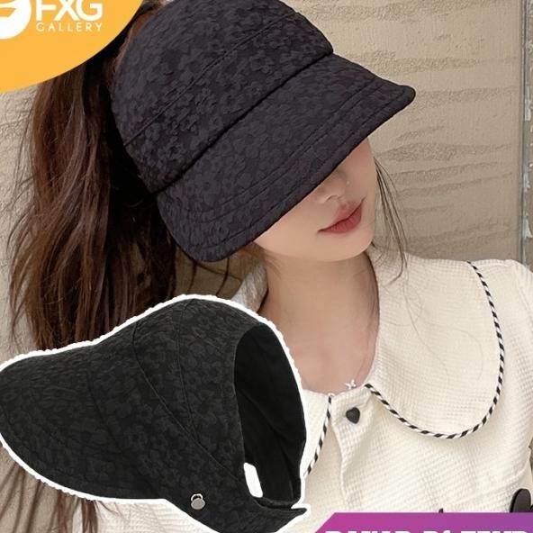 Topi Visor Lipat Wanita Style Korea Hat Casual Pelindung Sinar Uv Hat
