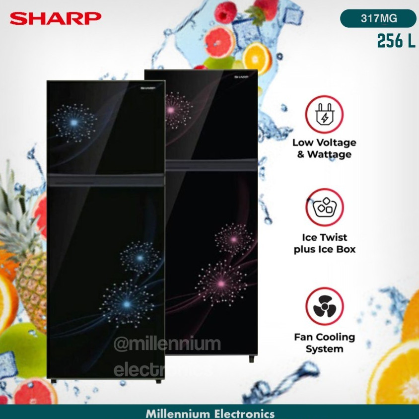KULKAS SHARP SJ 317 MG LEMARI ES 2 PINTU SJ317MG SJ 317MG