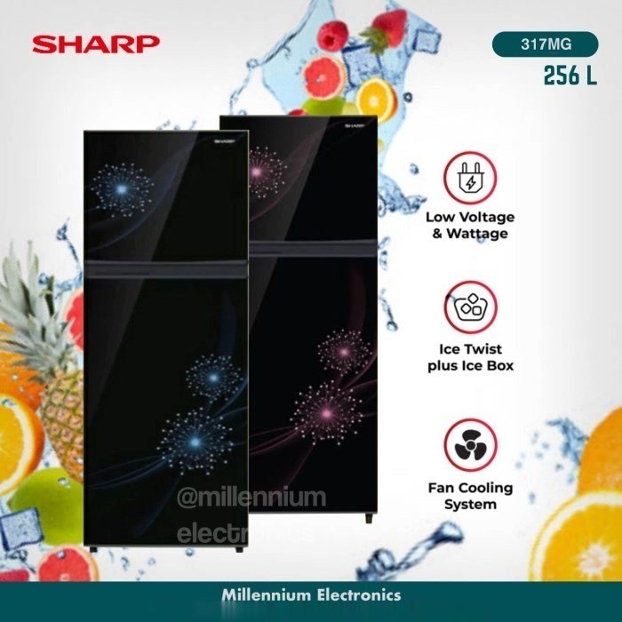 KULKAS SHARP SJ 317 MG LEMARI ES 2 PINTU SJ317MG SJ 317MG