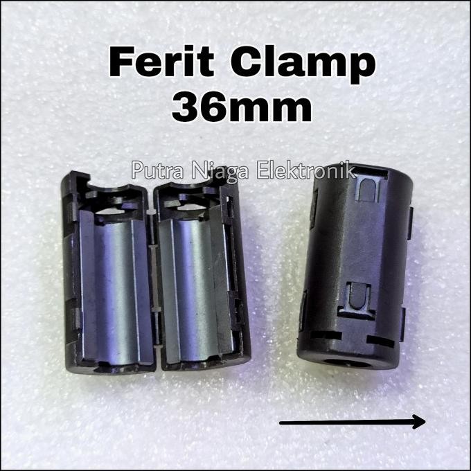 Ferit Clamp 36mm Ferrite Jepit Filter Noise Ferrit Kabel Busi putr4n