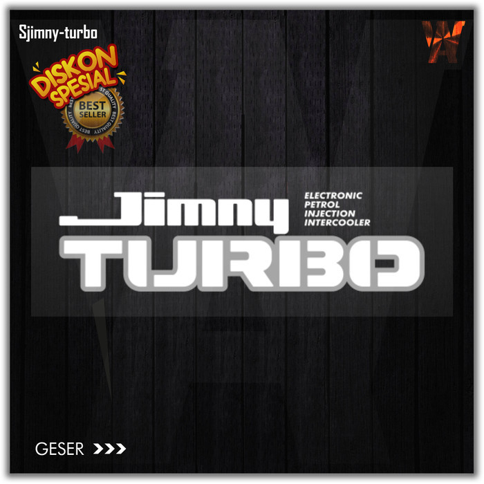Stiker Jimny Turbo JA71 1989 PrintCut Timbul
