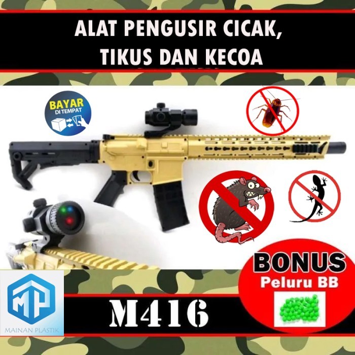 Alat Pengusir Cicak, Tikus Dan Kecoa M416 Tan+Pemberat