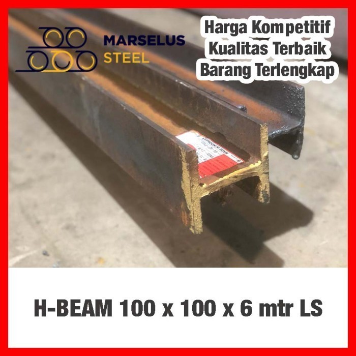 H-Beam 100 x 100 x 6 M / Besi H Beam 100 Lautan Steel SNI Berkualitas