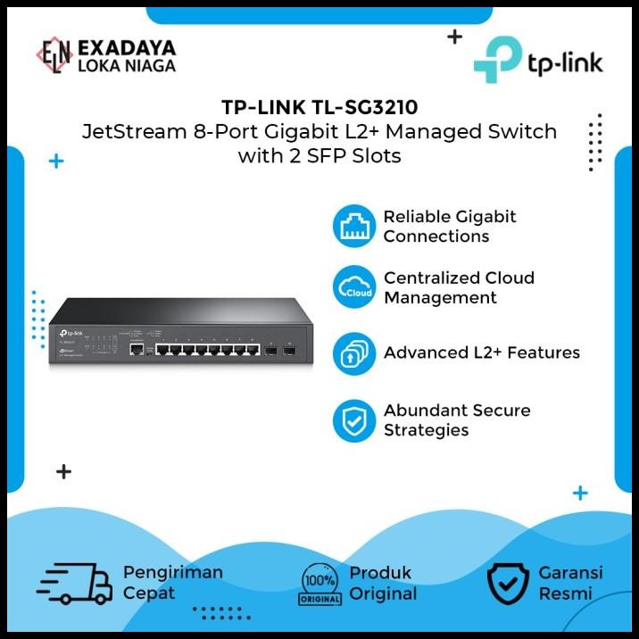 Tp-Link Tl-Sg3210 Jetstream 8 Port Gigabit L2+ Managed Switch 2 Sfp