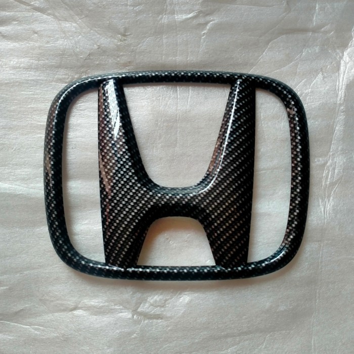 emblem H gril depan Honda jazz BRV Brio Mobilio carbon