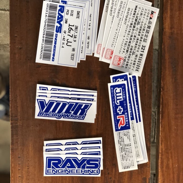 sticker spec velg Rays TE37 CE28 bisa custom