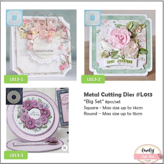 

Terlaris Metal cutting dies square set cetakan stencil metal for cards etc#166 SALE