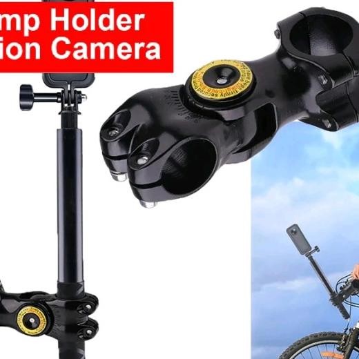 Clamp Holder Action Cam Camera Kamera Braet Stik Mono Tongsis